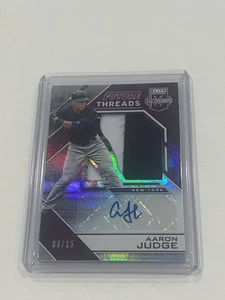 2016 Panini Elite Extra Edition Aaron Judge Purple Future Threads Patch Auto /15 - Picture 1 of 2