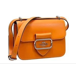 [Near Mint] Coach CL416 Orange Morgan Square Crossbody Shoulder Bag From Japan - Picture 1 of 14