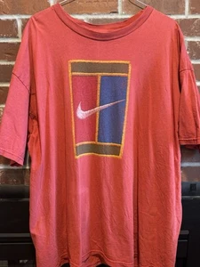 Original Nike 1190’s Vintage Court T-shirt Sz XXL Made In USA - Picture 1 of 7