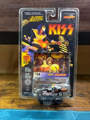 JOHNNY LIGHTING KISS ACE FREHLEY STOCK CAR NEGRO / TARJETA #14 Foto 1 de 2