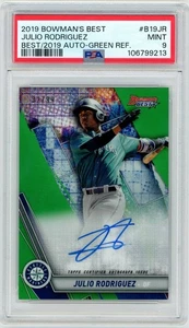 2019 Bowman’s Best - Julio Rodriguez Best of 2019 Auto Green Refractor /99 PSA 9 - Bild 1 von 2