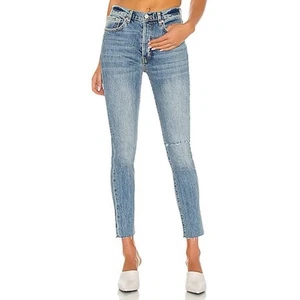 Jeans nuovi con etichette We The Free People taglia 31 Stella con bottoni a vita alta orlo grezzo OB819545 - Foto 1 di 7