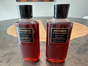 BATH & BODY WORKS BOURBON MENS 3 IN 1 HAIR FACE BODY WASH LOT OF 2 - Picture 1 of 4