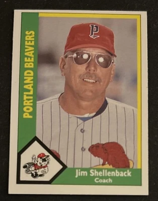 1990 CMC AAA Jim Shellenback Minor League Card #21 Portland Beavers Coach VG O/C - Image 1 of 2