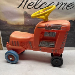 Vintage 1978 Empire Blowmold Tractor Red Ride On Toy Child Farm Rare Toy 21x16 - Picture 1 of 8