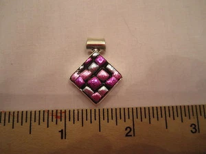 Colgante de vidrio dicroico con plata esterlina NUEVO (#25) - Imagen 1 de 3