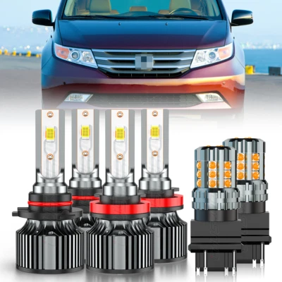Faro LED haz alto/bajo + bombillas de señal de giro para Honda Odyssey 2011-2017 Foto 1 de 4