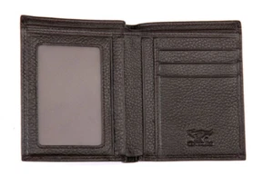 Septwolves men women cow leather wallet purse card bag bifold brown 1313232-02 - Picture 1 of 6