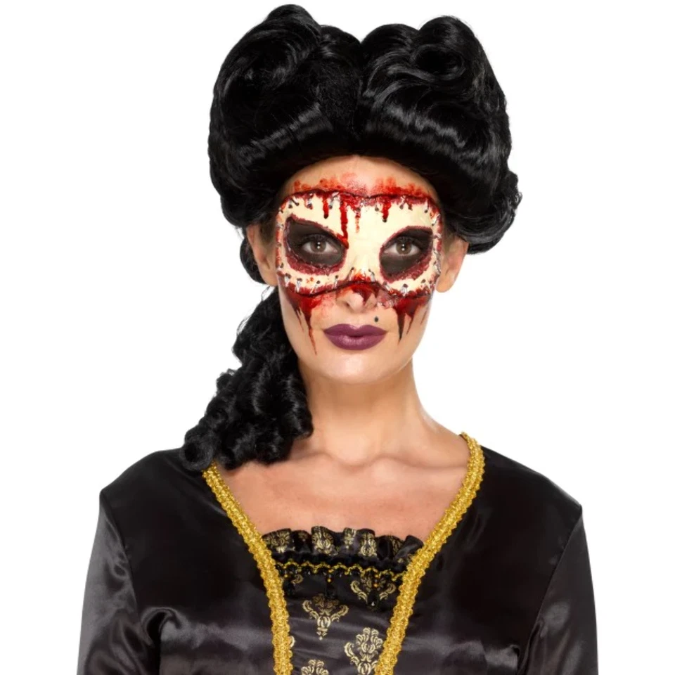 Masquerade Latex Flesh Mask + Adhesive Ladies Masked Ball Fancy Dress Halloween - Image 1 of 1