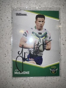 Josh McCrone Signed 2014 Traders NRL card Canberra Raiders - Picture 1 of 1