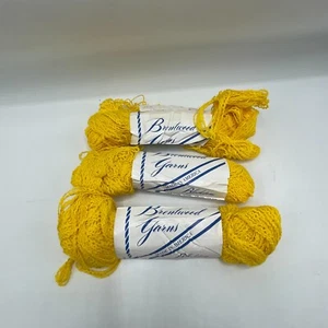 3 madejas hilos de madera Brent Orlon acrílico amarillo limón EE. UU. 154 yardas por - Imagen 1 de 7
