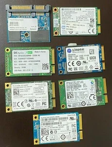 mSATA SSD HDD 16gb,24gb,32gb,60gb,64gb,128gb,256gb Laptop Hard Drives/ - Picture 1 of 22