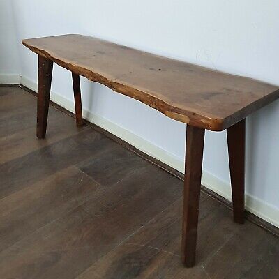 Handcrafted Vintage Rustic Wooden Bench Seat Side Table Cottagecore Country • 120£