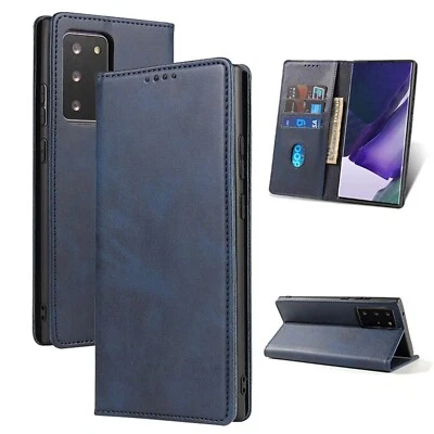 Funda tipo folio magnético billetera abatible de cuero para Samsung Galaxy S25 S24 S23 S22 S21 S20 Foto 1 de 4