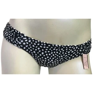 Victoria's Secret Black Pebble Dot The Knockout Bikini Swim Bottom XS - Picture 1 of 2