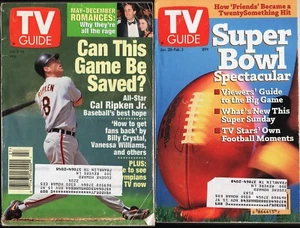 TV GUIDE Lot of 2 Sports Issues 1995, Save Baseball, Superbowl Spectacular - Picture 1 of 2