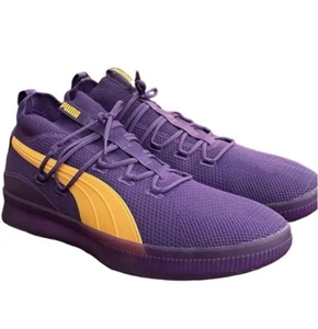 PUMA Clyde Court City Pack Los Angeles Lakers Sample Sz 17 Rare Basketball Shoes - Picture 1 of 11
