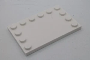 Lego 2x Fliese Randnoppen 4x6 tile studs edge 6180 weiß white - Picture 1 of 1