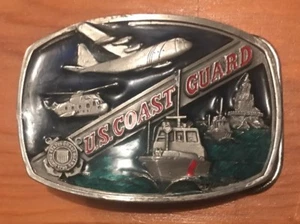 1991 - US Coast Guard - Belt Buckle Pewter V-132 Bergamot Brass Works - Picture 1 of 2