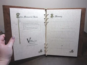 Unused Memorial Book for 1 deceased family member. Funerary - Picture 1 of 12