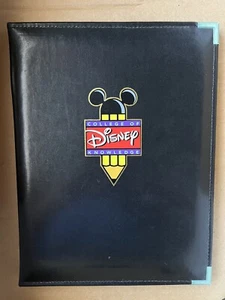 DISNEY COLLEGE OF KNOWLEDGE FOLDER BINDER BLACK 13”x10” NEW OPEN ITEM - Picture 1 of 12