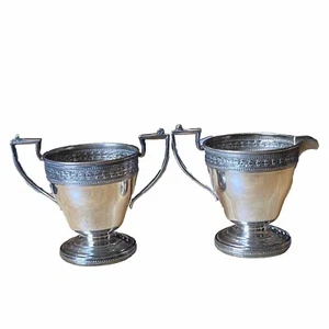 EPNS Silverplate Creamer & Sugar Matching Pair Signed #6028 & #6029 Excellent - Picture 1 of 13