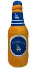 Pets First Los Angeles Dodgers Beer Bottle Squeaker Plush Dog Toy - Brown/Blue