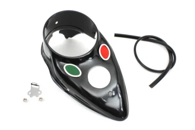 71270-39 Black Replica Cateye Dash Panel Fits Harley Davidson EL FL WL 1939-46 - Image 1 of 4