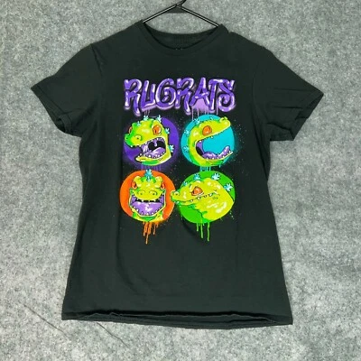 Camisa Rugrats Mujer Pequeña Negra Verde Dibujos Animados Nickelodeon TV Camiseta Gráfica Foto 1 de 4