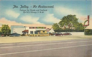 CHATTANOOGA, TENNESSEE - TALLEY-HO ROADSIDE RESTAURANT - VINTAGE LINEN POSTCARD - Picture 1 of 2