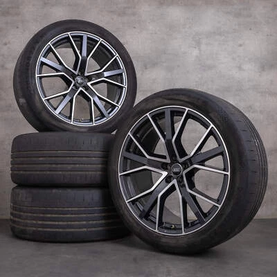 Audi Q8 SQ8 Felgen 22 Zoll 4M8 Sommerräder 4M8601025Q schwarz glanzgedreht - Bild 1 von 4