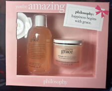 Philosophy Amazing Grace Shampoo, Bath Shower Gel, Whipped Body Creme Gift