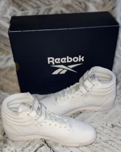 Women's Size 10 Brand NEW In Box with Tags Reebok Freestyle High White High Tops - Picture 1 of 5