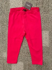 Girls Size 6 Tea Collection Capri Leggings Cherry Pink Stretch 3S12320 - Picture 1 of 2