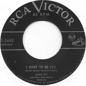 EARTHA KITT I Want To Be Evil on RCA R&B jazz 45 HEAR - Picture 1 of 2