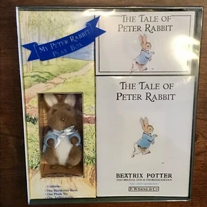 Childrens MY PETER RABBIT PLAY BOX~Book/Plush Toy Rabbit/Audio Cassette 1989 - Picture 1 of 7
