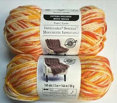 2 IMPECCABLE SPECKLE in HOT SUNSHINE by LOOPS & THREADS 160yds/146m 3oz/85g - Image 1 of 3