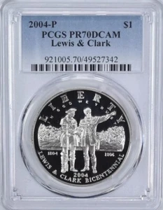 2004 LEWIS & CLARK Silver Dollar PCGS PR70 💥FLAWLESS QUALITY💥 - Picture 1 of 4