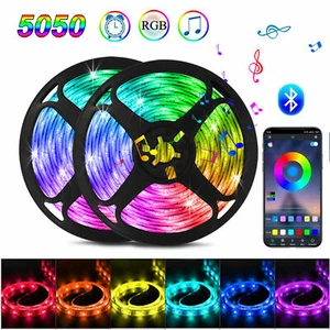 5m/10m LED Strip Lights w/ 25/40key Remote Music Sync 5050 RGB Cabinet TV Lights - Picture 1 of 15