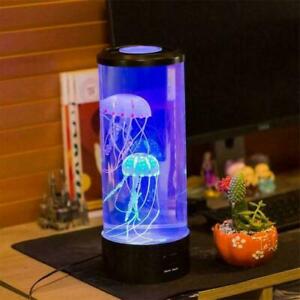 Quallen Lava Lampe mit 15 Farben Fernbedienung LED Stimmung Nachtlicht Tischlamp