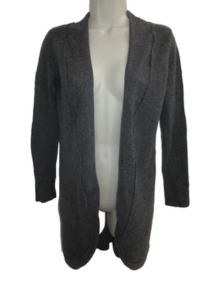 Cárdigan Andrea Jovine AJ 100 % gris cachemir frente abierto talla S Foto 1 de 4