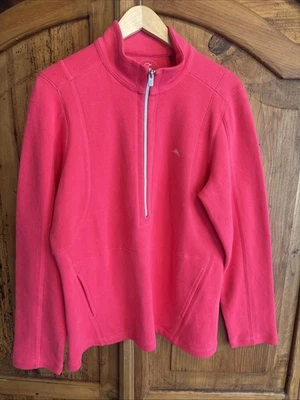 Tommy Bahama Women’s Half-Zip Women’s Pink Pullover With Pockets Size Large - Image 1 of 4