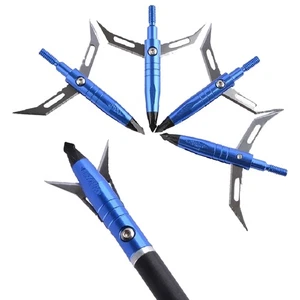 Archery Broadhead Screw-in Arrowhead Tips Point Recurve Bow Compound Bow Hunting - Picture 1 of 11