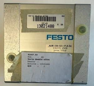 Festo Kompaktzylinder / ADN-100-50-I-P-A-S6 / 536372 / p max: 10bar / Neu - Picture 1 of 6