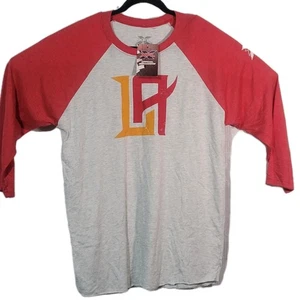 XFL "LA" sz L Gray/Red/Gold Jersey Shirt - Picture 1 of 4