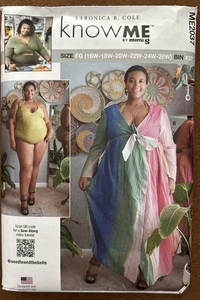 MIMI G Know Me ME2037 Size 28W- 38W Sewing Pattern Swimsuit One Piece Cover Up - Picture 1 of 2