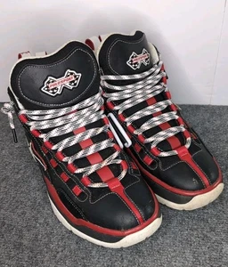 Ralph Lauren Polo Sport Sneaker Alta Rosso Nero Uomo 10,5 LEGGI - Foto 1 di 15