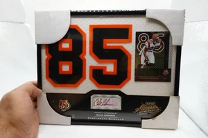 2002 CHAD JOHNSON /100 Auto ABSOLUTE MEMORABILIA FRAMED JERSEY Number & Card - Picture 1 of 17