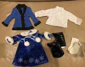 Lotto calze giacca scuola stivali vestito velluto blu invernale ragazza americana - Foto 1 di 10