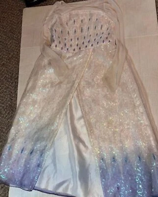 Disney Cosplay Costume Dressup Girl's Princess Dress Elsa Frozen 7/8 - Image 1 of 4